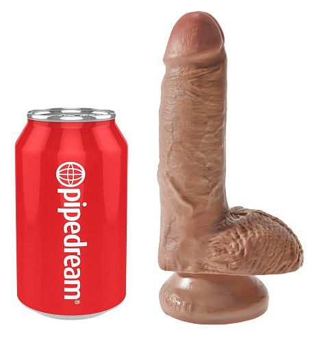 Кофейный фаллоимитатор-мулат с мошонкой Pipedream 7 Cock with Balls PD5506-22 (19,4 см)