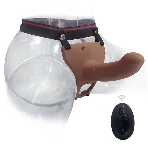 Коричневый полый фаллопротез с вибрацией Howells 182013Brown