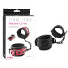 Чёрные кожаные оковы на ноги Ankles Cuffs Erokay EK-3105BLK