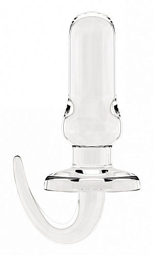 Прозрачная анальная пробка с хвостом Shots Media BV SONO №13 SON013TRA