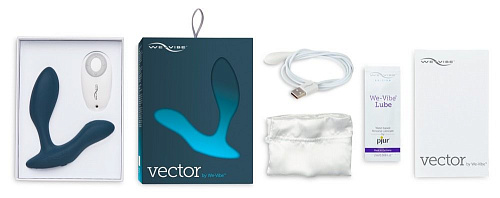 Серый массажёр простаты We-vibe Vector SNVCSG6