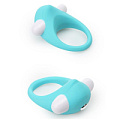 Нежно-голубое эрекционное кольцо Dream Toys LIT-UP SILICONE STIMU RING 6 21237