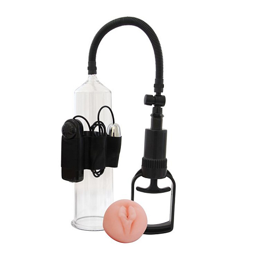 Прозрачная вакуумная помпа с вибрацией и насадкой в виде вагины Bior toys EE-10054