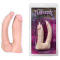 Фаллос для двойного проникновения телесного цвета Doc Johnson THE NATURALS 5009-01-CD (18 см)