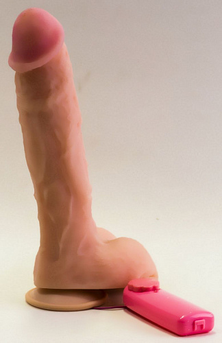 Реалистичный стимулятор-фаллостелесного цвета с выносным блоком LOVETOY (А-Полимер) 823320 (23,5 см)
