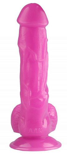 Розовый реалистичный фаллоимитатор на присоске Сумерки богов 1015-64 BX DD (24 см)