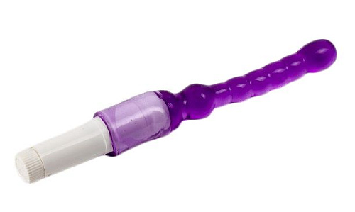 Фиолетовый анальный стимулятор с вибрацией White Label 47014-1-MM (23,5 см)