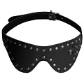 Чёрная маска на глаза с заклепками и шипами Shots Media BV OU295BLK