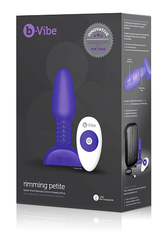 Фиолетовая анальная пробка с римминг-эффектом b-Vibe RIMMING PETITE BV-006-PUR (12,4 см)
