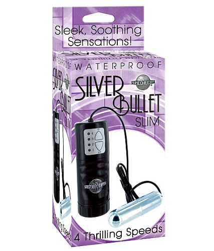 Тонкая 4-скоростная вибропуля под холодный металл Pipedream PD2694-26 (6,4 см)