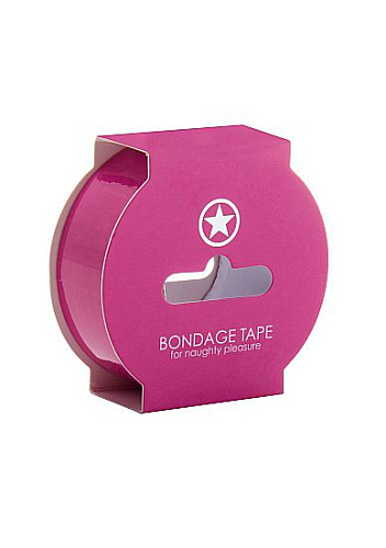 Розовая лента Non Sticky Bondage Tape - 17,5 м. Shots Media BV OUBT003PNK