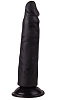 Рельефный чёрный фаллоимитатор на присоске LOVETOY (А-Полимер) 407100