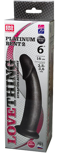 Чёрная насадка на пояс Harness LOVETOY (А-Полимер) PLATINUM BENT 2 137604