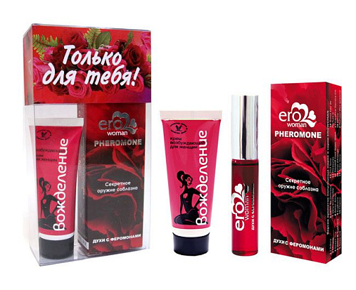 Подарочный набор для женщин: возбуждающий крем и духи с феромонами Биоритм N3