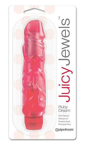 Красный вибратор Pipedream JUICY JEWELS PD1223-15 (16 см)