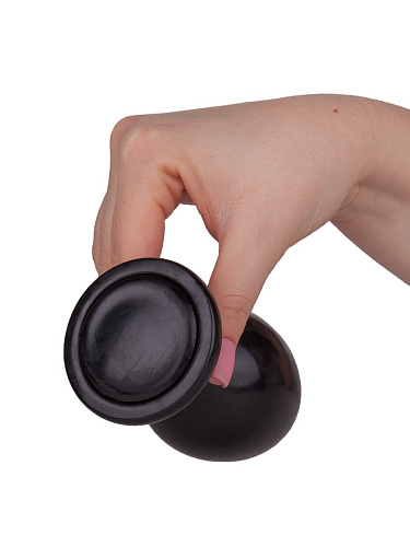 Чёрный анальный плаг LOVETOY (А-Полимер) Glide L 420803 (11,7 см)