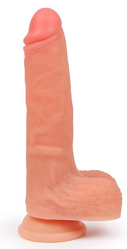 Телесный реалистичный вибратор-ротатор на присоске Bior toys ER-30076