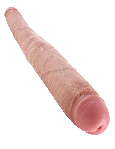 Двусторонний дилдо телесного цвета Pipedream 16 Tapered Double Dildo PD5517-21 (40,6 см)