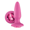 Розовая анальная пробка с розовым кристаллом NS Novelties Glams Pink Gem NSN-0510-64 (10,4 см)