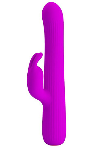 Лиловый вибромассажёр с волновой ротацией Baile Julian BI-014640 (17,8 см)