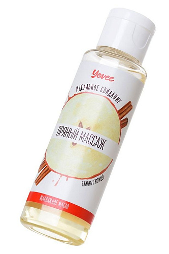 Масло для массажа с ароматом яблока и корицы ToyFa «Пряный массаж» 722106 (50 мл)
