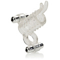 Насадка-эрекционное кольцо с двумя мини-вибраторами California Exotic Novelties SE-1632-00-3