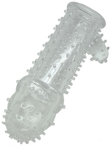 Прозрачная насадка с язычком Eroticon 30271 (12 см)