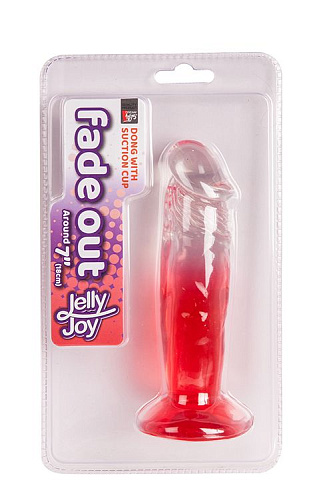 Красный фаллоимитатор с прозрачным стволом без мошонки Dream Toys 21196 (17,8 см)