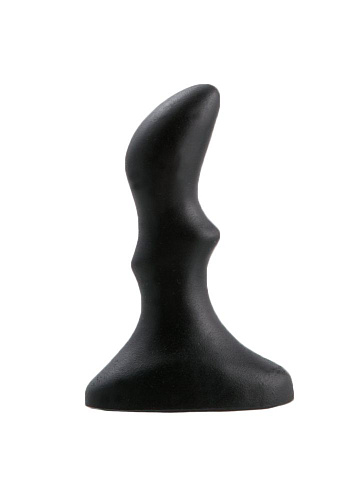 Рифленый чёрный анальный стимулятор Lola toys Small ripple plug 510191lola (10 см)