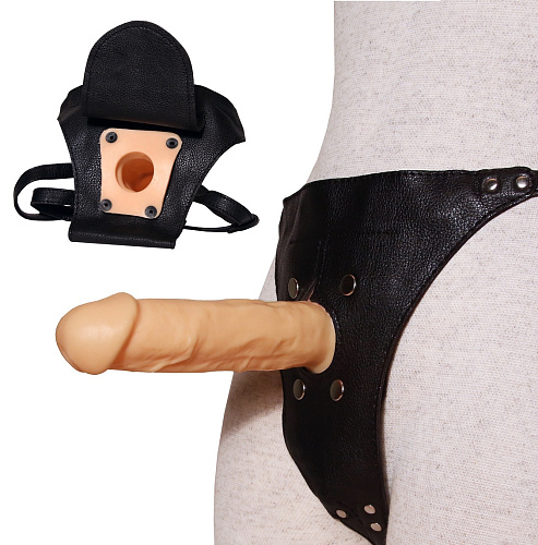 Универсальный страпон телесного цвета Сумерки богов Harness 1007-16 BX SB (17 см)