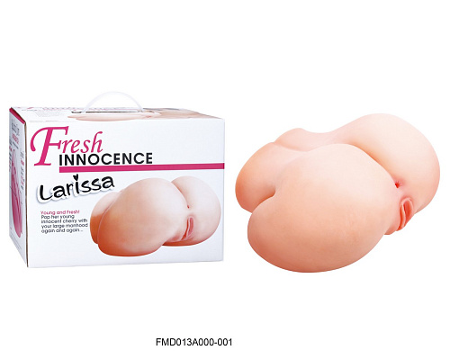 Реалистичная попка с двумя отверстиями телесного цвета NMC «Лариса» FMD013A000