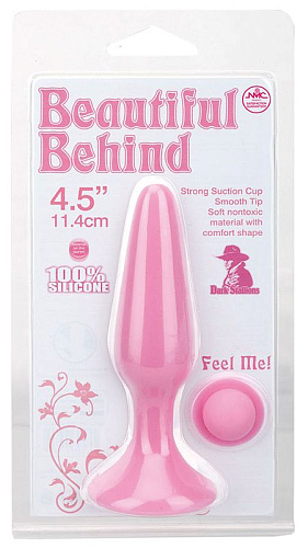 Розовая анальная пробка NMC BEAUTIFUL BEHIND SILICONE BUTT PLUG 111566 (11,4 см)