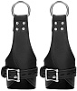 Чёрные наручи для подвешивания Shots Media BV Suspension Wrist Bondage Handcuffs PAI024BLK