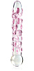 Стеклянный фаллоимитатор с розовым рельефом Pipedream ICICLES № 7 PD2907-00