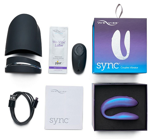 Фиолетовый вибратор для пар We-vibe Sync Cosmic SNSYSGC