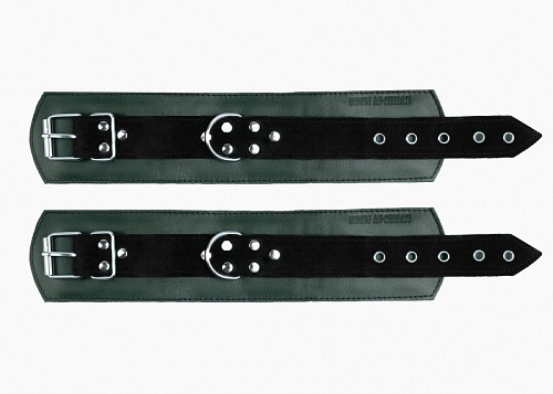 Изумрудные наручи с фиксацией на двух карабинах БДСМ арсенал 910-12 BX DD