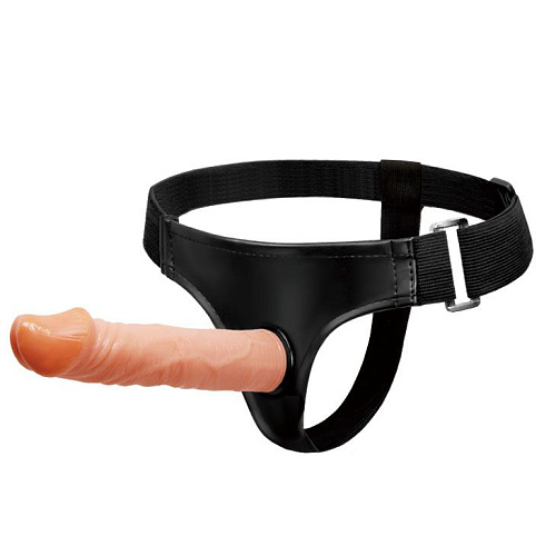 Телесный фаллос на трусиках регулирующегося размера Baile BW-022012 (19 см)