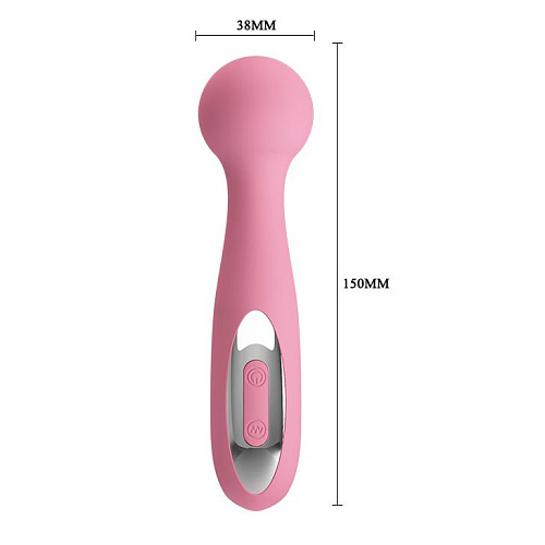 Нежно-розовый жезловый вибростимулятор Baile Corina BI-014432-1