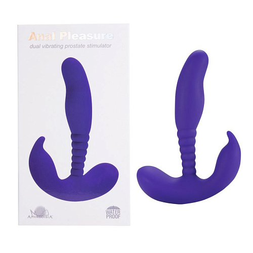 Фиолетовый стимулятор простаты Howells Anal Pleasure Dual Vibrating Prostate Stimulator 182016Purple (13,5 см)