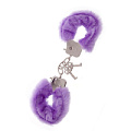 Фиолетовые меховые наручники Dream Toys METAL HANDCUFF WITH PLUSH LAVENDER 160035