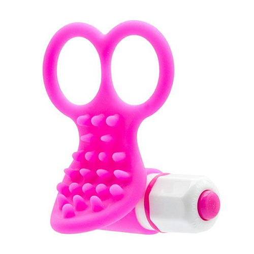 Розовый вибростимулятор с петлями для пальцев Dream Toys SEE YOU FINGERING PINK 21085