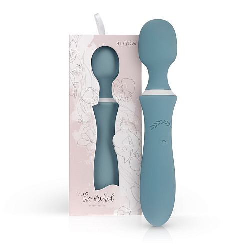 Жезловый вибромассажёр в гразно-синем цвете EDC Wholesale The Orchid Wand Vibrator BLM001
