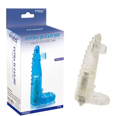 Прозрачная вибронасадка на пенис Erokay My brother Super Tongue EK-2105CL