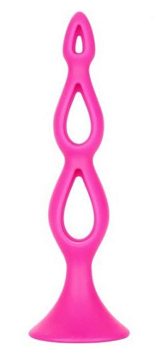 Розовая анальная ёлочка California Exotic Novelties Silicone Triple Probe SE-0393-51-2 (14,5 см)