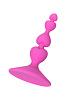 Розовая силиконовая анальная пробка ToyFa Loverty 357002 (8 см)