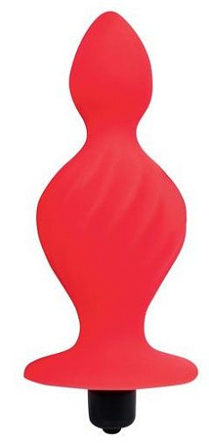 Красная анальная вибровтулка конической формы Bior toys ST-40183-3 (10 см)