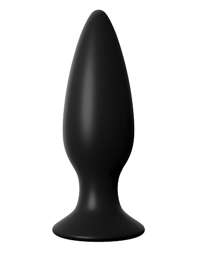 Чёрная большая анальная вибропробка Pipedream Large Rechargeable Anal Plug PD4774-23 (13,5 см)