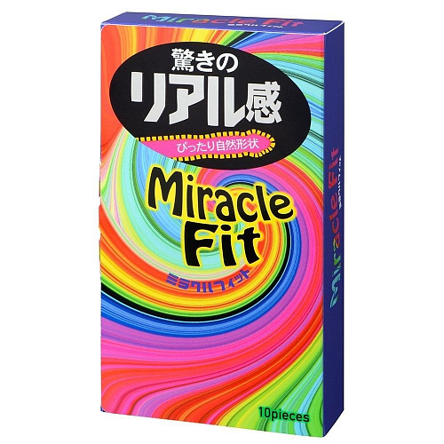 Презервативы в розовом цвете Sagami Miracle Fit №10 (10 шт)