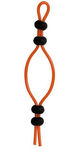 Лассо с 4 утяжками оранжевого цвета ToyFa 888013-9