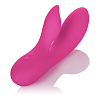 Розовый вибромассажёр с лепестком для стимуляции клитора California Exotic Novelties Silhouette S19 SE-4594-10-3